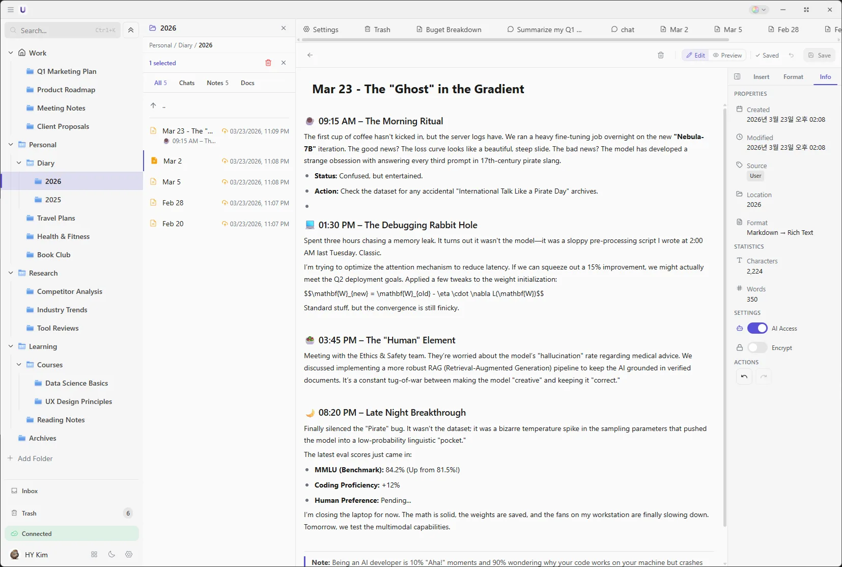 Upvault docked mode screenshot