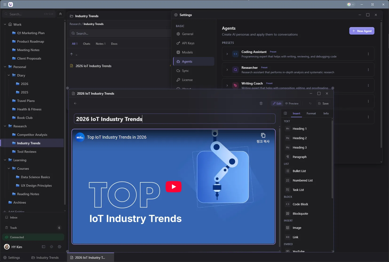 Upvault floating panel mode screenshot